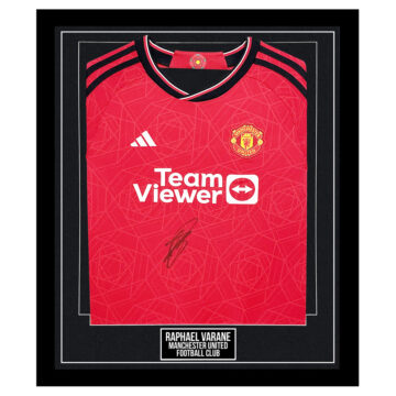 Framed Raphael Varane Signed Shirt - Manchester United Football Club