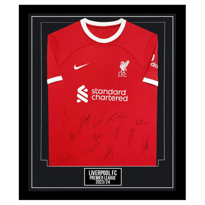 Liverpool FC Signed Framed Shirt - Premier League 202324