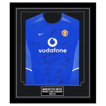 Manchester United Signed Framed Shirt - Premier League Champions 200203