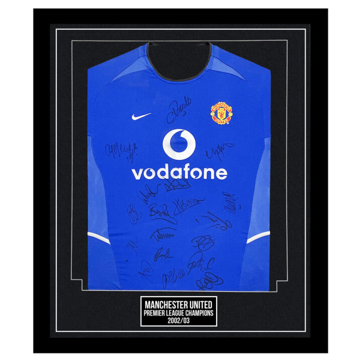 Manchester United Signed Framed Shirt - Premier League Champions 200203