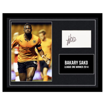 Signed Bakary Sako Framed Photo Display - League One Winner 2014