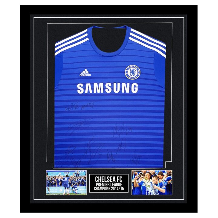 Signed Chelsea FC Framed Shirt - Premier League Champions 201415