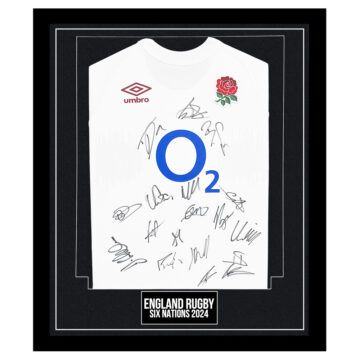 Signed England Rugby Framed Shirt – Six Nations 2024