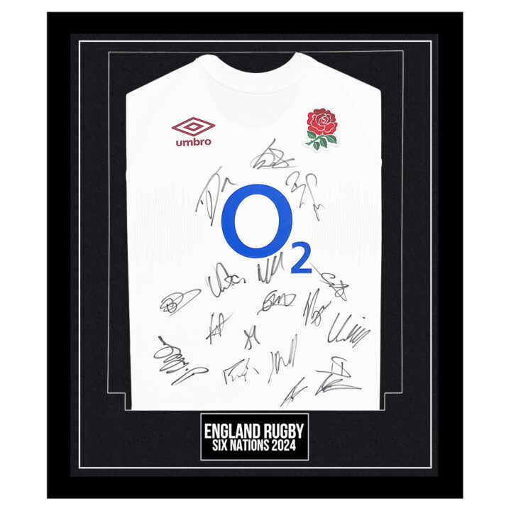 Signed England Rugby Framed Shirt – Six Nations 2024