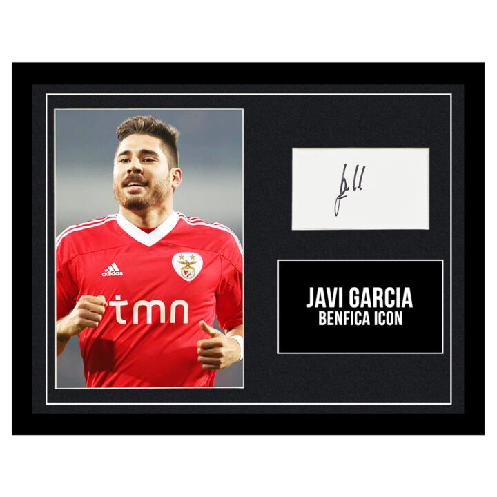 Signed Javi Garcia Framed Photo Display - Benfica Icon