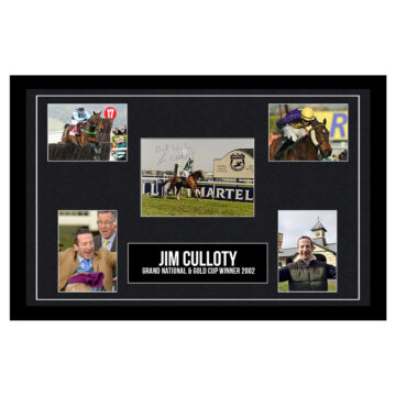 Signed Jim Culloty Photo Display 18x12 - Grand National & Gold Cup Winner 2002