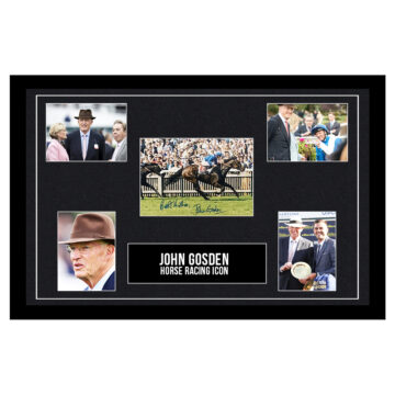 Signed John Gosden Framed Photo Display 18x12 - Horse Racing Icon