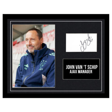 Signed John van 't Schip Framed Photo Display - Ajax Manager