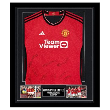 Signed Manchester United Framed Shirt - Premier League 202324