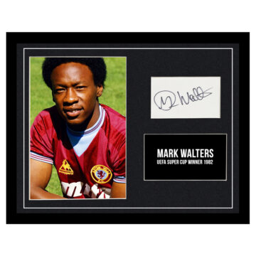 Signed Mark Walters Framed Photo Display - UEFA Super Cup Winner 1982