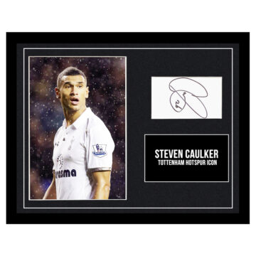 Signed Steven Caulker Framed Photo Display - Tottenham Hotspur Icon