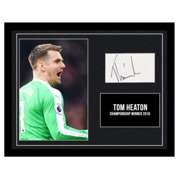 Signed Tom Heaton Framed Photo Display - Championship Winner 2016