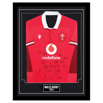 Signed Wales Framed Shirt - Squad Autograph 2024